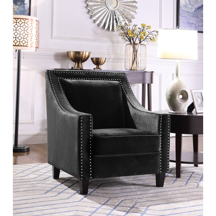 Wayfair black 2024 velvet chair